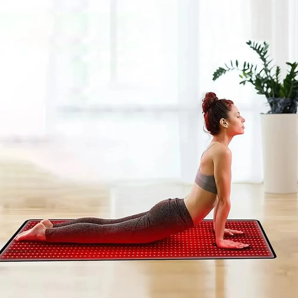 2025 660nm 850nm LED red light therapy yoga mat home health relaxation equipment whole body near infrared mat large mat