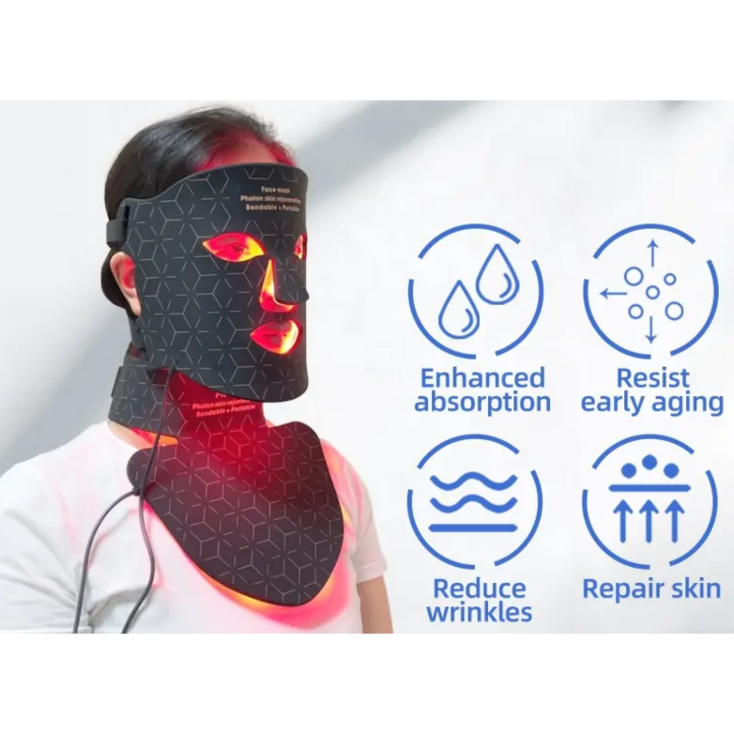 FlexiGlow Portable Red Light Therapy Mask